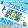 Toddler Busy Board for 1 Years Old, Montessori Toys Sensory Busy Book for Toddlers 1-3 Educational Activity Motor Skills, Kids Birthday Easter Valentines Gift for 2-4 Boy Airplane Car Travel Essential view 2