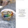 Caiyao Handmade Gold Silver Anxiety Relief Rings To My Daughter Fidget Ring Beads Adjustable Spinner Rings for Women Girls view 4