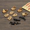 RCAWD Weighted Full Brass Portal Housing Front Rear & C Hub Carrier for FMS FCX24 1/24 Upgrades Parts Total 79g Yellow view 3