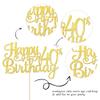 1 PCS Happy 40th Birthday Cake Topper Gold Glitter Cheers to 40 Years Birthday Cake Pick 40 Fabulous Cake Decoration for Happy 40th Birthday Anniversary Party Decorations Supplies view 2