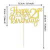1 PCS Happy 21st Birthday Cake Topper - Gold Glitter Cheers to 21 Years - Fabulous Cake Decoration for 21st Birthday Theme Party view 2