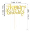 1 PCS Happy 30th Birthday Cake Topper Gold Glitter Cheers to 30 Years Birthday Cake Pick 30 Fabulous Cake Decoration for Happy 30th Birthday Anniversary Party Decorations Supplies view 3