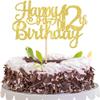 1 PCS Happy 12th Birthday Cake Topper Gold Glitter Cheers to 12 Years Birthday Cake Pick 12 Fabulous Cake Decoration for Happy 13th Birthday Theme Party Decorations Supplies view 1