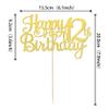 1 PCS Happy 12th Birthday Cake Topper Gold Glitter Cheers to 12 Years Birthday Cake Pick 12 Fabulous Cake Decoration for Happy 13th Birthday Theme Party Decorations Supplies view 3