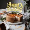 1 PCS Happy 12th Birthday Cake Topper Gold Glitter Cheers to 12 Years Birthday Cake Pick 12 Fabulous Cake Decoration for Happy 13th Birthday Theme Party Decorations Supplies view 4