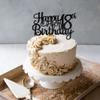 1 PCS Happy 18th Birthday Cake Topper Glitter Cheers to 18 Years Birthday Cake Pick 18 Fabulous Cake Decoration for Happy 18th Birthday Theme Party Decorations Supplies Black view 4