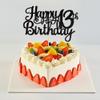 1 PCS Happy 13th Birthday Cake Topper Glitter Cheers to 13 Years Birthday Cake Pick Official Teenager 13 Fabulous Cake Decoration for Happy 13th Birthday Theme Party Decorations Supplies Black view 4