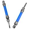 Vgoohobby Front & Rear Universal Drive Shaft CVD w/Wheel Hex Hub Compatible with 1/10 Traxxas Slash VXL 4x4 /Stampede VXL 4X4/Hoss VXL 4X4 RC Car Upgrade Part (Blue) view 4