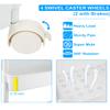 Volnamal Diaper Caddy Organizer, 3-Tier Movable Diaper Cart with Wheels, Newborn Essentials Must Haves, Diaper Caddy for Wipes & Diapers, Baby Registry Search - Plastic White view 4