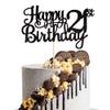 1 PCS Happy 21st Birthday Cake Topper Glitter Cheers to 21 Years Cake Pick 21 Fabulous Cake Decoration for 21st Birthday Party Decorations Supplies Black view 1