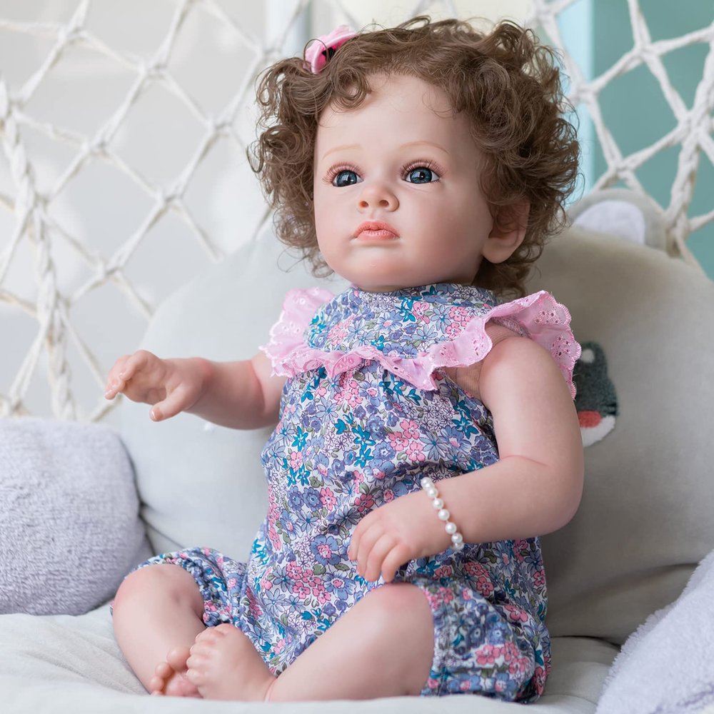 YIHANGG 24inch Reborn Toddler Doll Girl 60cm Realistic Reborn Baby Doll Newborn 3D Skin Princess Children Birthday