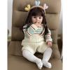 YIHANGG Realistics Reborn Baby Doll 60cm 24 Inch Toddler Doll with Cloth Body Soft Silicone for Girl Princess Bebe Birthday Gift Dress Up view 1