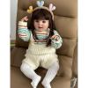 YIHANGG Realistics Reborn Baby Doll 60cm 24 Inch Toddler Doll with Cloth Body Soft Silicone for Girl Princess Bebe Birthday Gift Dress Up view 2