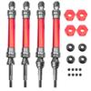 Vgoohobby Front & Rear Universal Drive Shaft CVD w/Wheel Hex Hub Compatible with 1/10 Traxxas Slash VXL 4x4 /Stampede VXL 4X4/Hoss VXL 4X4 RC Car Upgrade Part (Red) view 1