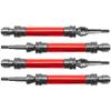 Vgoohobby Front & Rear Universal Drive Shaft CVD w/Wheel Hex Hub Compatible with 1/10 Traxxas Slash VXL 4x4 /Stampede VXL 4X4/Hoss VXL 4X4 RC Car Upgrade Part (Red) view 2