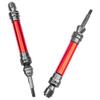 Vgoohobby Front & Rear Universal Drive Shaft CVD w/Wheel Hex Hub Compatible with 1/10 Traxxas Slash VXL 4x4 /Stampede VXL 4X4/Hoss VXL 4X4 RC Car Upgrade Part (Red) view 4
