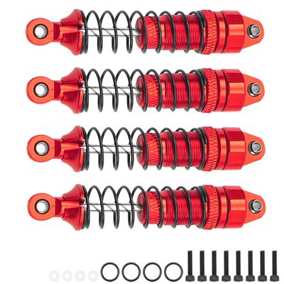Vgoohobby Aluminum Front & Rear Shocks Absorber Dampers Suspension Shocks #7660 7665 Compatible with Traxxas 1/18 LaTrax Teton Desert Prerunner RC Car (Red)