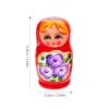 TOYANDONA Russian Nesting Dolls for Kids, Wood Matryoshka Doll Stacking Nested Set Handmade Girl-Pattern Nesting Dolls Toys for Christmas Mothers Day Birthday Gifts (Pack of 5) view 2
