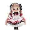 AMLESO Makeup Doll Fashion Dress DIY Toy Makeup Doll 14cm Dress up Accessories Bendable Little Doll Ball Jointed Baby Doll for Valentine Graduation, red view 3