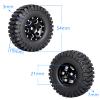 HobbyPark 4pcs 1.0 Beadlock Wheels and Tires Metal Micro Crawler Tires with Brass Wheel Weights Extended Wheel Hubs for 1/24 RC Crawler Car Axial SCX24 Gladiator Bronco C10 Deadbolt Upgrades (Type C) view 3