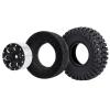 HobbyPark 4pcs 1.0 Beadlock Wheels and Tires Metal Micro Crawler Tires with Brass Wheel Weights Extended Wheel Hubs for 1/24 RC Crawler Car Axial SCX24 Gladiator Bronco C10 Deadbolt Upgrades (Type C) view 4