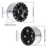 Hobbypark 4pcs 1.0 Beadlock Wheels Rims with Brass Wheel Weights Extended 7mm Hex Wheel Hubs for 1/24 RC Crawler Car Axial SCX24 Gladiator Bronco C10 Deadbolt Upgrades (Type B) view 2