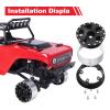 Hobbypark 4pcs 1.0 Beadlock Wheels Rims with Brass Wheel Weights Extended 7mm Hex Wheel Hubs for 1/24 RC Crawler Car Axial SCX24 Gladiator Bronco C10 Deadbolt Upgrades (Type B) view 3