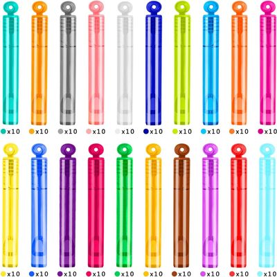 LAVESOM 200Pcs 20 Colors Mini Bubble Wands,Party Favors Toys for Kids, Bath Time,Summer Outdoor Gifts Christmas Celebration,Thanksgiving New Year, Themed Birthday,Wedding,Carnival