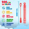 LAVESOM 200Pcs 20 Colors Mini Bubble Wands,Party Favors Toys for Kids, Bath Time,Summer Outdoor Gifts Christmas Celebration,Thanksgiving New Year, Themed Birthday,Wedding,Carnival view 2