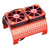 Lifehead Aluminum Motor Radiator Double RC Motor Cooling Fan Motor Radiator Upgrade Spare Parts Compatible with ARRMA RC Truck 1/5 KRATON 4X4 8S Traxxas X-Maxx etc. view 1