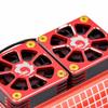 Lifehead Aluminum Motor Radiator Double RC Motor Cooling Fan Motor Radiator Upgrade Spare Parts Compatible with ARRMA RC Truck 1/5 KRATON 4X4 8S Traxxas X-Maxx etc. view 3
