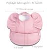 Bibtique Ruffle Smock Bibs For Babies 6-24 Months - Waterproof Food Catcher Bibs With Pocket - Mess Proof Baby Eating Bibs view 4