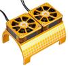Lifehead Aluminum Motor Radiator Double RC Motor Cooling Fan Motor Radiator Upgrade Spare Parts Compatible with ARRMA RC Truck 1/5 KRATON 4X4 8S Traxxas X-Maxx etc. view 1