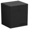 Ultimate Guard Flip'n'Tray 80+, Deck Case for 80 Double-Sleeved TCG Cards + Dice Tray, Black, Independent Magnetic Closure & Microfiber Inner Lining view 1