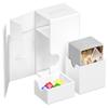 Ultimate Guard Flip'n'Tray 80+, Deck Case for 80 Double-Sleeved TCG Cards + Dice Tray, White, Independent Magnetic Closure & Microfiber Inner Lining view 4