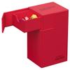 Ultimate Guard Flip'n'Tray 80+, Deck Case for 80 Double-Sleeved TCG Cards + Dice Tray, Red, Independent Magnetic Closure & Microfiber Inner Lining view 2