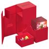 Ultimate Guard Flip'n'Tray 80+, Deck Case for 80 Double-Sleeved TCG Cards + Dice Tray, Red, Independent Magnetic Closure & Microfiber Inner Lining view 4