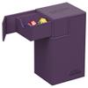 Ultimate Guard Flip'n'Tray 80+, Deck Case for 80 Double-Sleeved TCG Cards + Dice Tray, Purple, Independent Magnetic Closure & Microfiber Inner Lining view 2