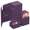 Ultimate Guard Flip'n'Tray 80+, Deck Case for 80 Double-Sleeved TCG Cards + Dice Tray, Purple, Independent Magnetic Closure & Microfiber Inner Lining view 4