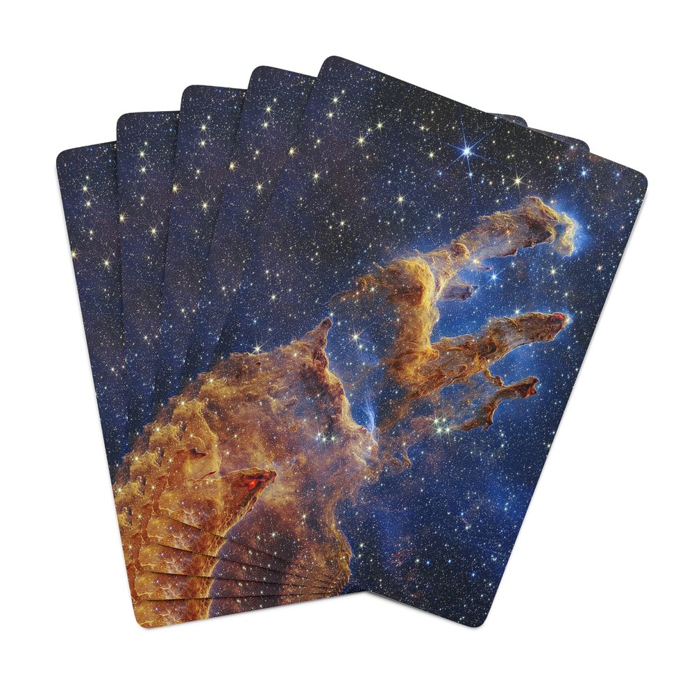 Brian Bula Pillars of Creation NASA Playing Cards Unique Space Image from The Eagle Nebula Poker Cards