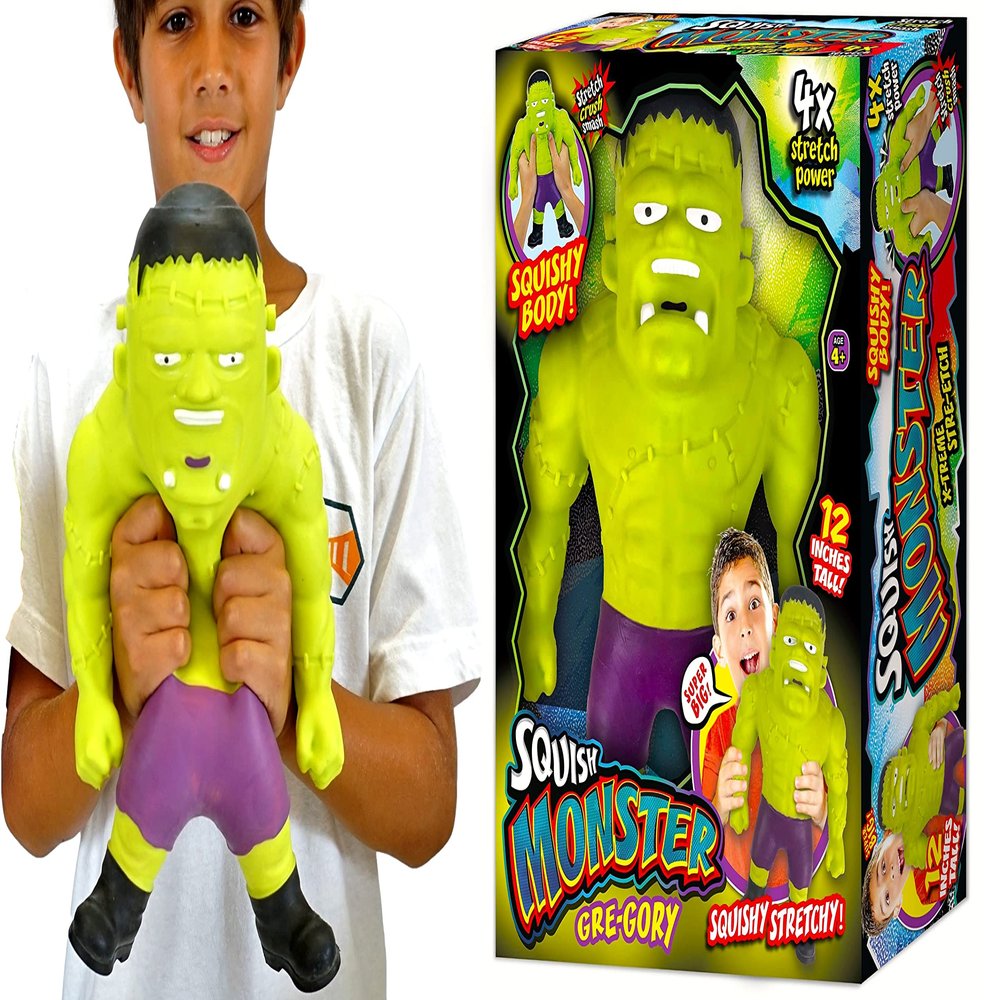 JA-RU Stretchy Monster Toy Jumbo Size. Halloween Action Figures Squish Pull Fidget. Calming Stress Toy for Kid & Boy Party Favor 94306-1
