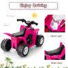 OLAKIDS Kids Ride On ATV, 6V Electric Vehicle for Toddlers, 4 Wheeler Battery Powered Motorized Quad Toy Car for Boys Girls with LED Lights, Horn (Coral) view 3