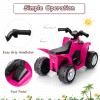 OLAKIDS Kids Ride On ATV, 6V Electric Vehicle for Toddlers, 4 Wheeler Battery Powered Motorized Quad Toy Car for Boys Girls with LED Lights, Horn (Coral) view 4