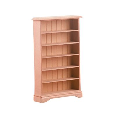 Doll House Bookshelf Unpainted Scene Prop Wooden Miniature Book Drink Display Stand Model Mini Room Decor for Entertainment Wooden Color