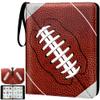 Elcoho 900 Pockets Football Card Binder for Trading Cards Holder with Sleeves Album Cards Holder Protectors with 3 D-Ring Album for Sports, Football Card Collection Storage view 1