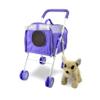 ANIVIA Pet Stroller and Accessories for Kids Ages 3 to 7 Year Olds, Dog Toy for Toddlers, 2 Pieces Play Dog Set, Puppy Party Playset with 1 Pet Puppy Included Purple view 1