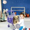 ANIVIA Pet Stroller and Accessories for Kids Ages 3 to 7 Year Olds, Dog Toy for Toddlers, 2 Pieces Play Dog Set, Puppy Party Playset with 1 Pet Puppy Included Purple view 2