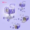 ANIVIA Pet Stroller and Accessories for Kids Ages 3 to 7 Year Olds, Dog Toy for Toddlers, 2 Pieces Play Dog Set, Puppy Party Playset with 1 Pet Puppy Included Purple view 3
