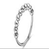 S925 Sterling Silver Fidget Ring Jewelry Sliding Ten Beads Ring Silver Anti Stress Anxiety Spinner Rings for Women Men (5) view 3