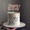 1 PCS Happy 50th Birthday Cake Topper Glitter Cheers to 50 Years Birthday Cake Pick 50 Fabulous Cake Decoration for Happy 50th Birthday Anniversary Party Decorations Supplies Rose Gold view 4